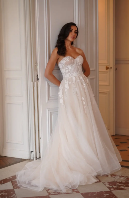 Vestido de tul plisado